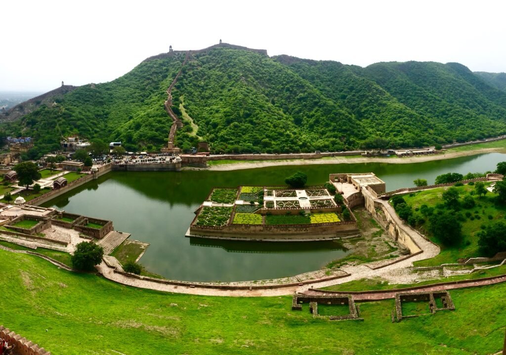Panorama dal forte amer di jaipur