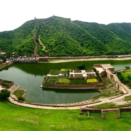 Panorama dal forte amer di jaipur