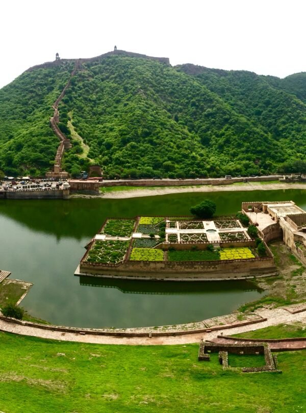 Panorama dal forte amer di jaipur