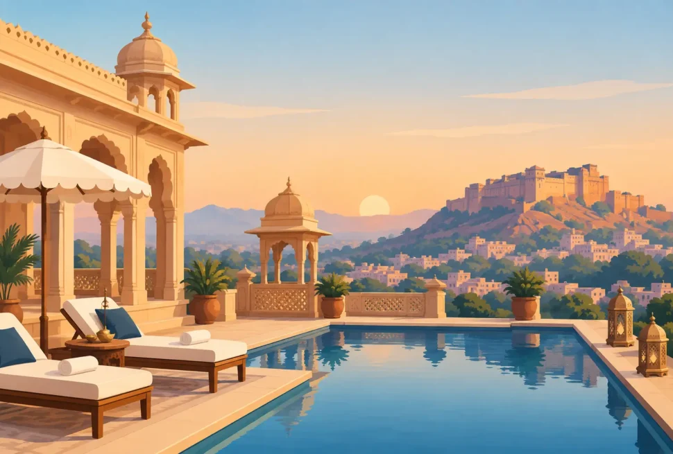 Hotel heritage in Rajasthan con architettura di un palazzo reale