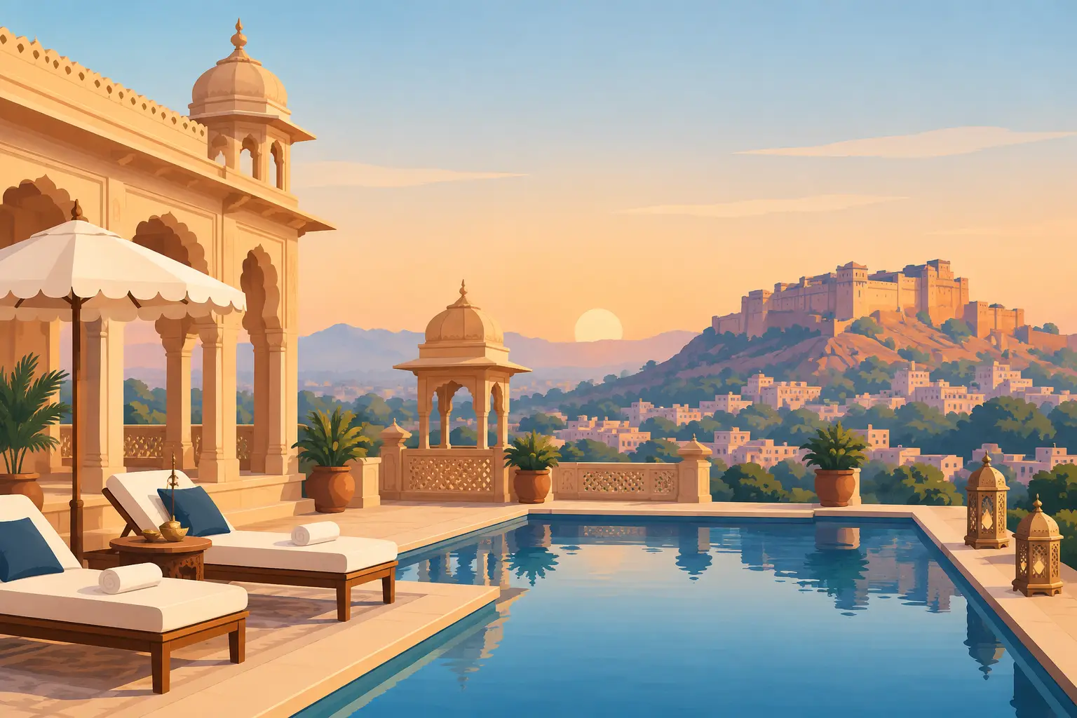 Hotel heritage in Rajasthan con architettura di un palazzo reale